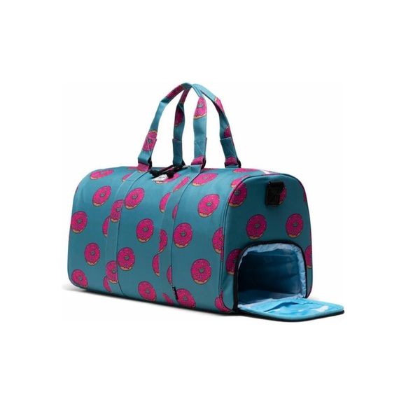 NEW Herschel Supply Co x The Simpsons Novel Homer Bart Simpson Donut Duffel Bag - Picture 9 of 15